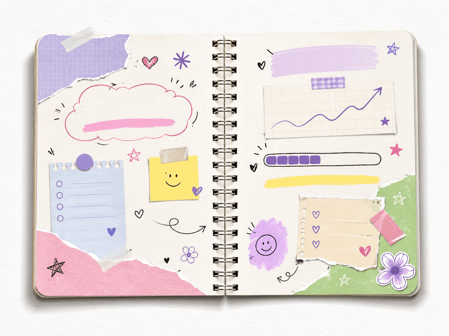 Open notebook glow-up page