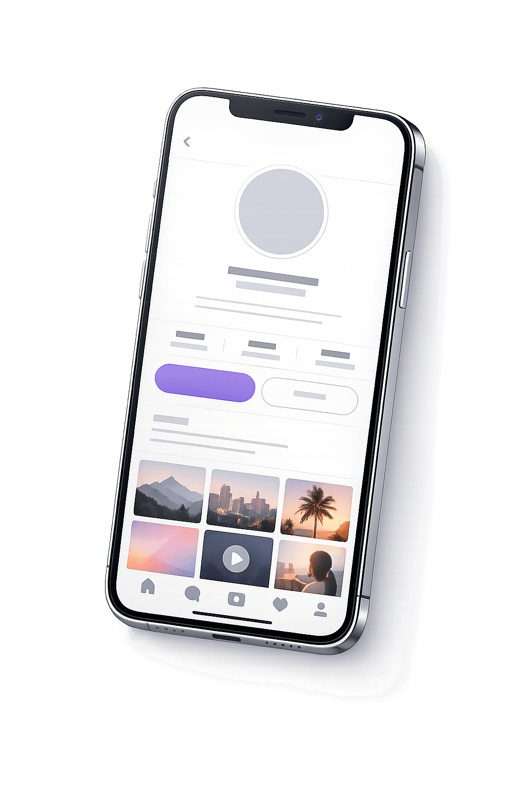 Profile phone mockup